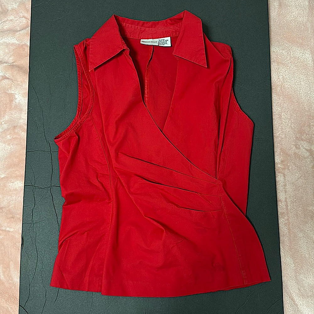Newport News Red Tank Blouse